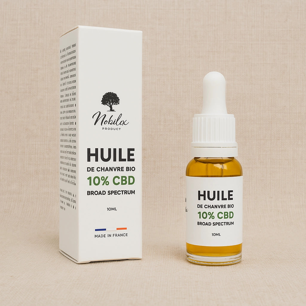 Huile CBD Zenherb 10 % – broad spectrum bio sans THC pour le stress
