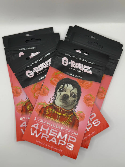 Blunt Chanvre G-Rollz Strawberry Pop x4 🍓 – Sans tabac & ultra saveur