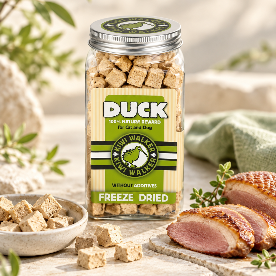 Kiwi Walker — Friandises lyophilisées 100 % canard — 80 g