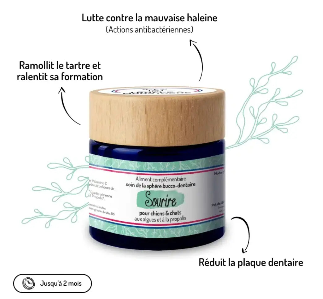 Truffe & Moustache Sourire — Anti-tartre & bonne haleine chien/chat