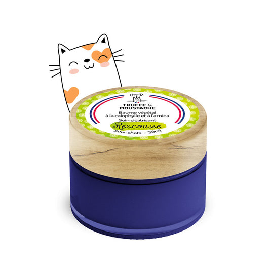 Baume Rescousse cicatrisant chat 30ml végétal BIO sans huiles essentielles — Truffe & Moustache chez Zenherb